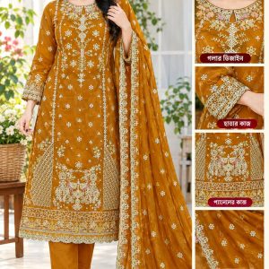 Unstitch Printed with Embrodyre 3 Pics (D. No-515-B)